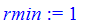 rmin := 1