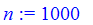 n := 1000