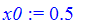 x0 := .5